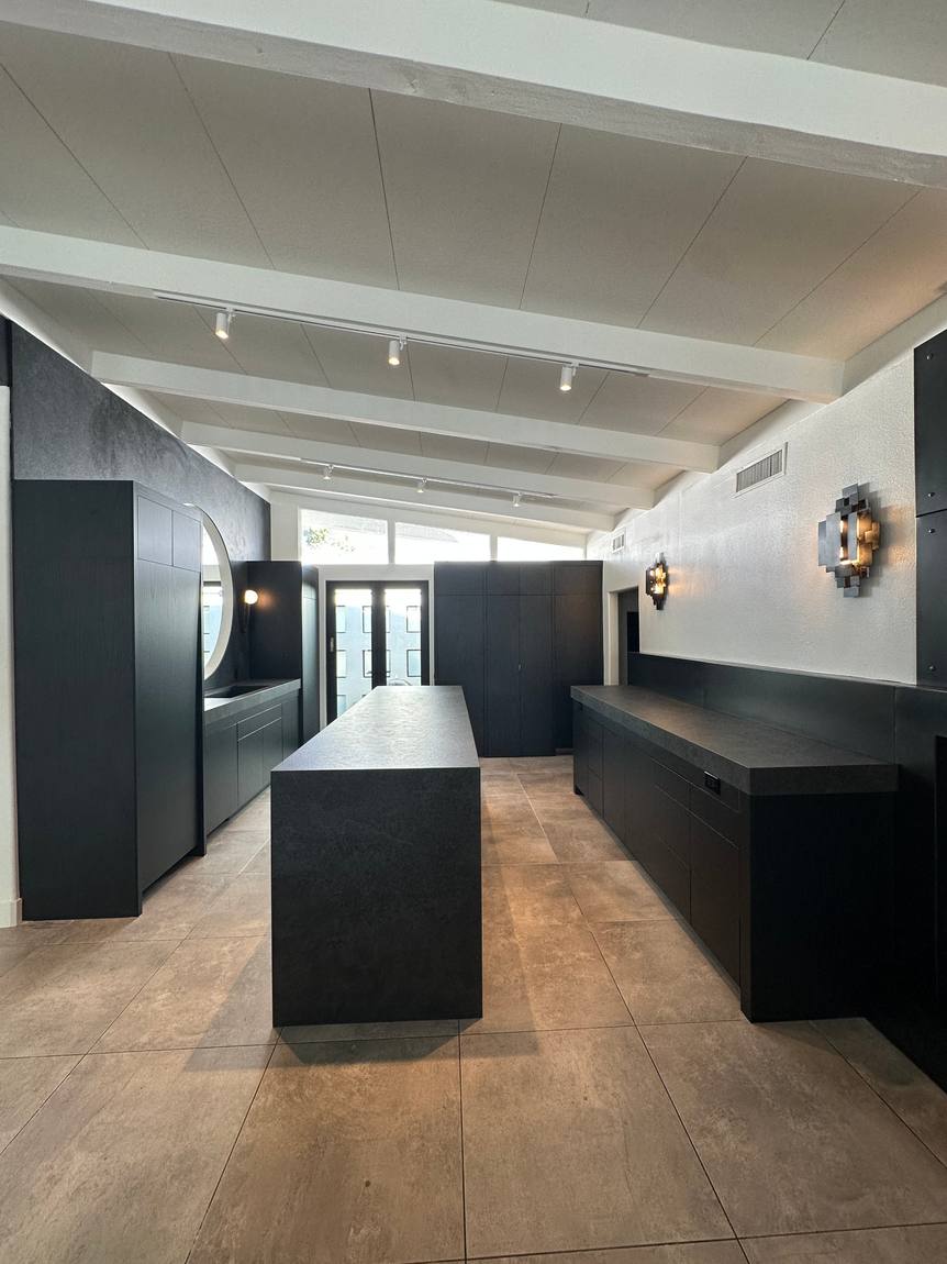 Modern Black Kitchen after remodel