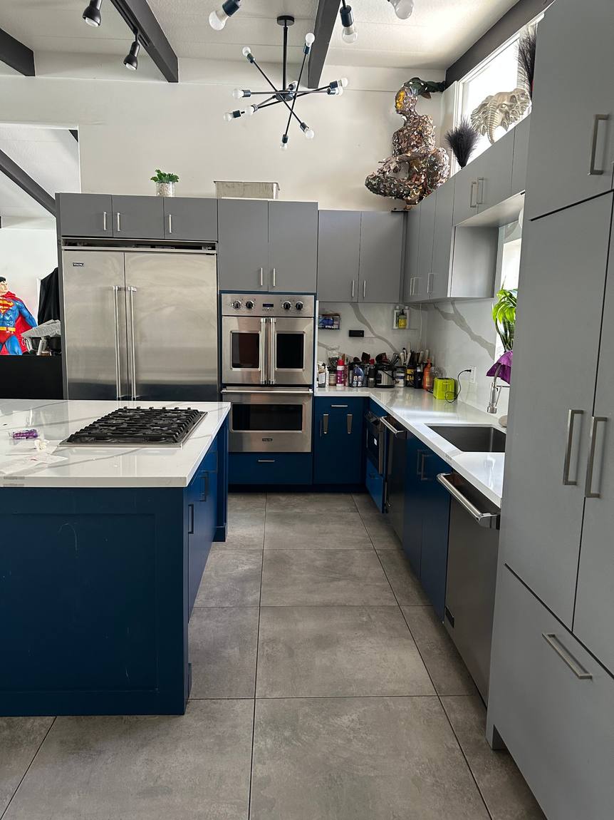 Modern Black Kitchen: Sink Wall before remodel