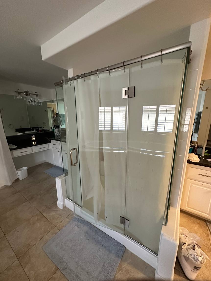 Frameless Glass Shower before remodel