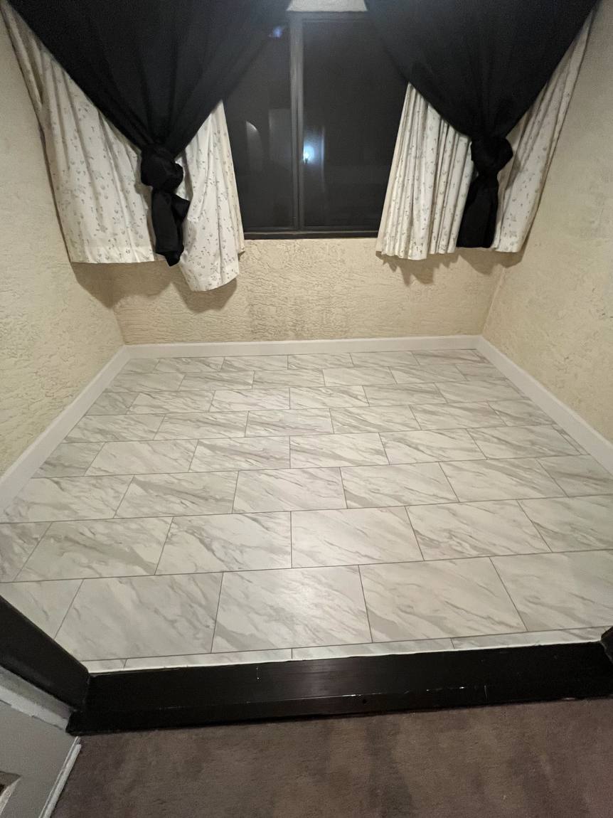 Raised Platform Tile after remodel