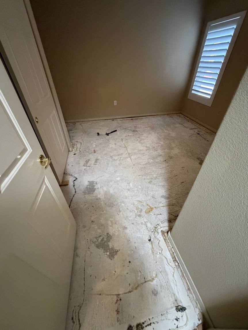 Bedroom Flooring before remodel