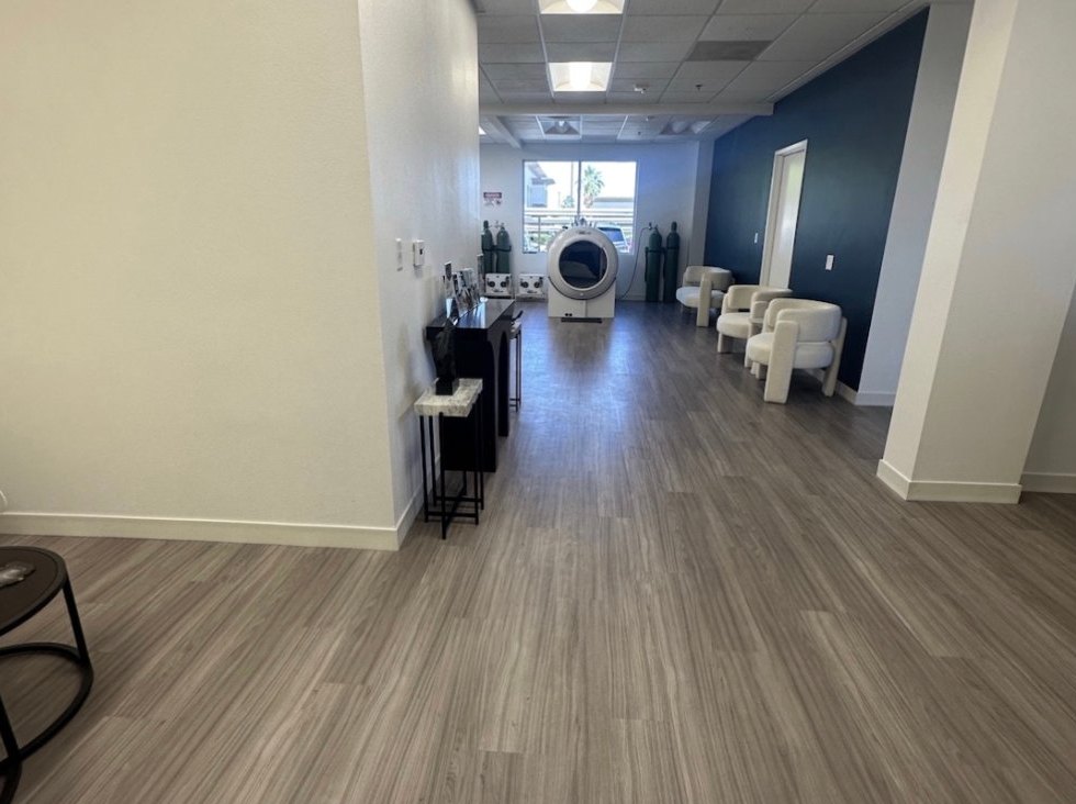 Parallel Lux wood-look plank flooring installation