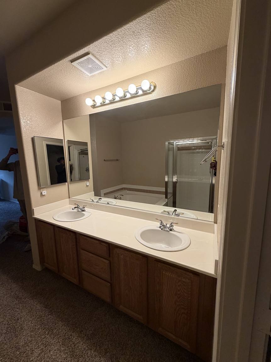 Double Vanity Update before remodel