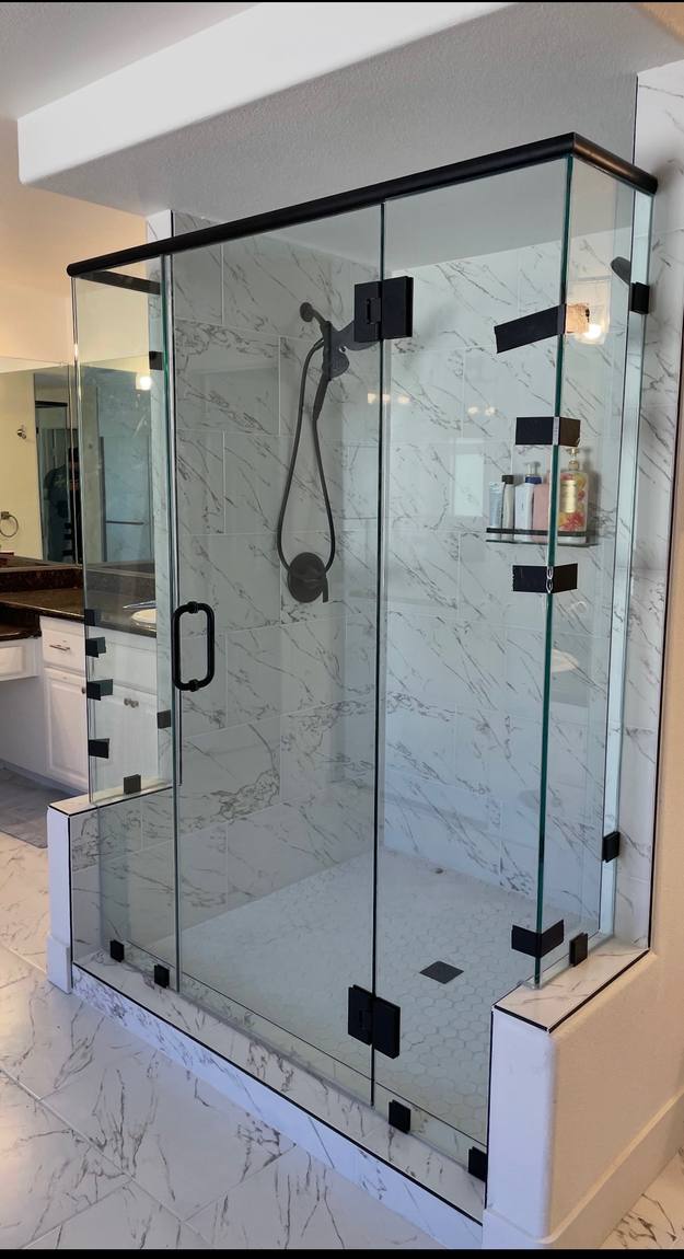 Frameless Glass Shower after remodel